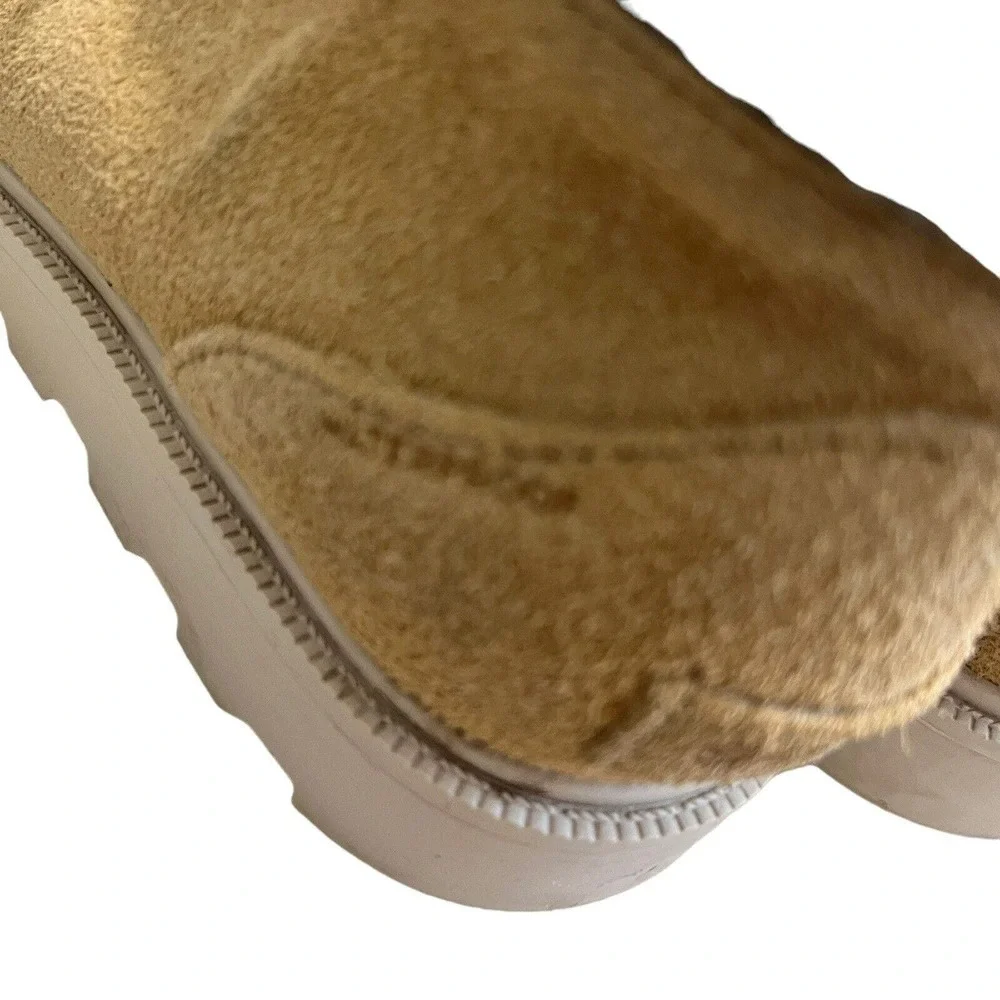 Sorel‎ Ainsley Conquest Hiking Boot Size 7 Oatmeal Tan Suede Leather Waterproof